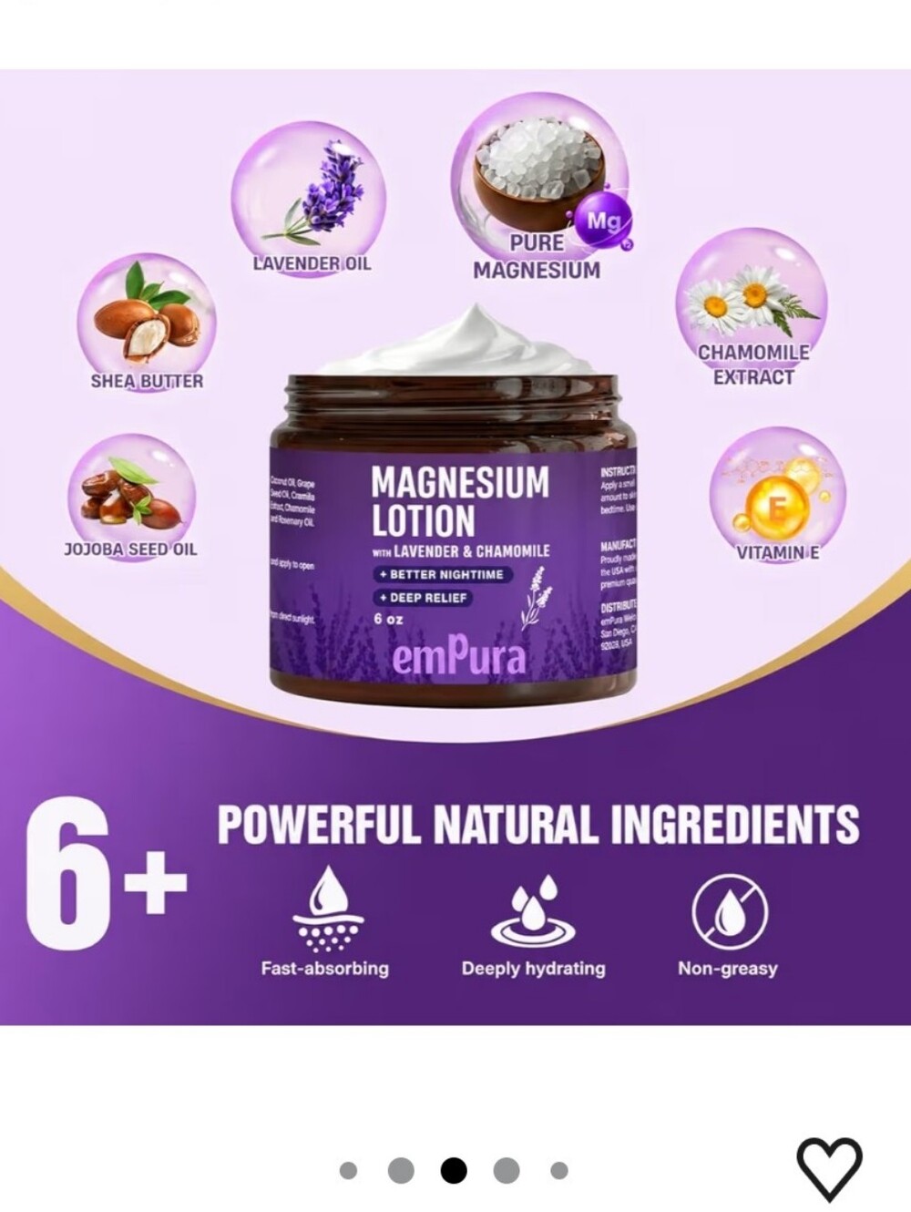 EMPURA Magnesium Lotion with Lavender & Chamomile - Picture 4 of 8